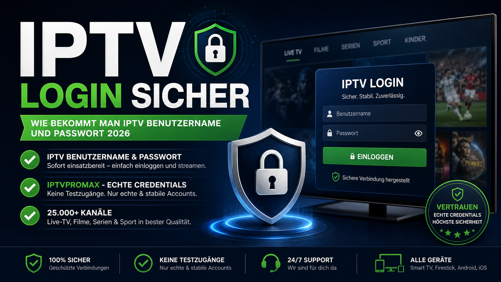 Wie bekommt man IPTV Benutzername und Passwort
